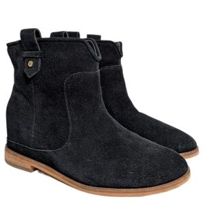 Cole Haan Women's Rayna Black Suede Ankle Boots Pull on boottie Sz 7.5B